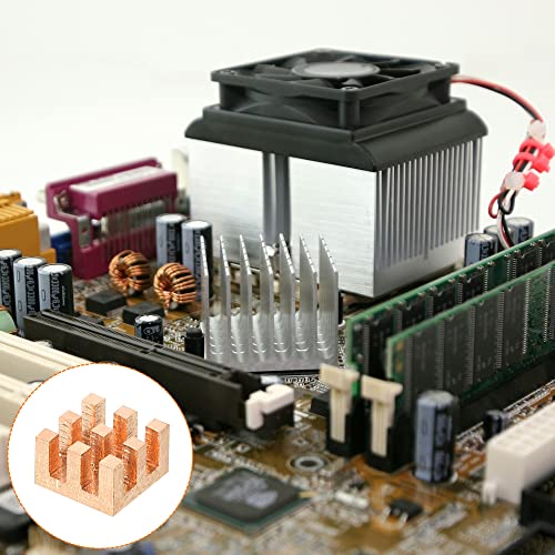Меден радиатор MECCANIXITY 10x10x6 мм с самоклеющимся покритие за по-хладните чипсет на чип Комплект от 2