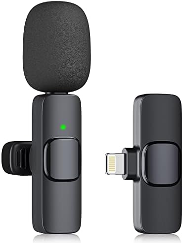 Професионален безжичен петличный микрофон Kopdkes за iPhone, iPad, plug 2,4 G с изключително ниска латентност-Вграден чип