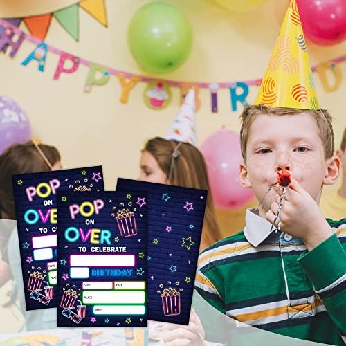 Покани, Картички за рожден Ден в кино SUIXO Glow, Покана за рожден Ден в кино в задния двор, за да проверите за празнуване