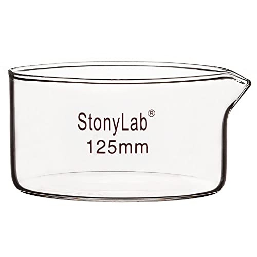 Културно наследство stonylab с чучур и здрав Ръб, за Многократна употреба molds Borosilicate стъкло за кристализация и изпаряване, с капацитет от 500 мл, диаметър 125 мм