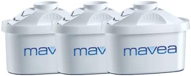 Заменяеми филтър Mavea 1001122 Maxtra за кана за филтриране на вода Mavea - Опаковка от 3 броя , бял