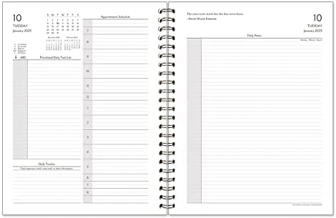 FranklinCovey - Комплект за ежедневника Monarch Compass в две страници На ден В проволочном корици - Януари 2023