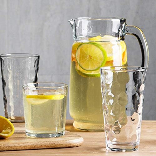Комплект чаши за пиене Home Essentials & Beyond Glassware, състоящ се от 8 кухненски чаши за хайбола по 4 броя (17 мл) | 4 стъклени чаша с камъни (13 мл) вода, сок и коктейли.
