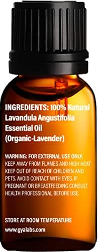 Органично Масло от тамян за кожата и Органично масло от Лавандула, Етерично масло в дифузор Комплект от чисти етерични масла за терапевтични клас, 2x0,34 течни унции -
