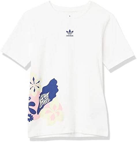 Тениска с флорални принтом за момичета adidas Originals