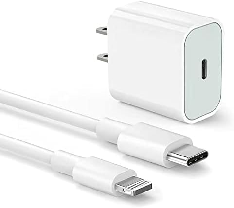 Бързо и сигурно зареждане: Сертифицирано от Apple Пфи зарядно устройство USB-C с мощност 20 W с кабел за iPhone, iPad, Apple