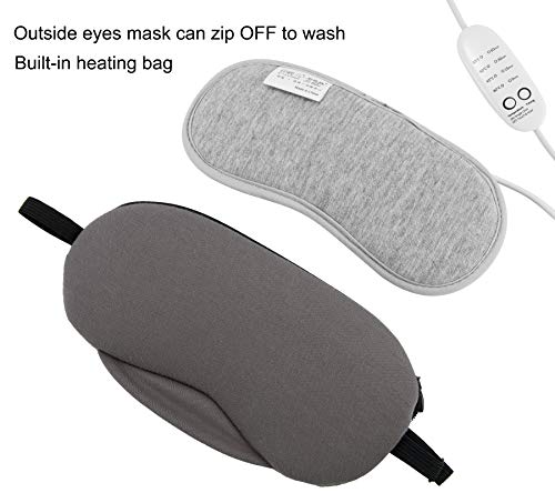 Boobeen Преносима парна маска за очи с USB нагряване - за отекших очите, Топло Терапевтично средство при сухота в очите, Халязионе, блефарите и торбички под очите с контр?