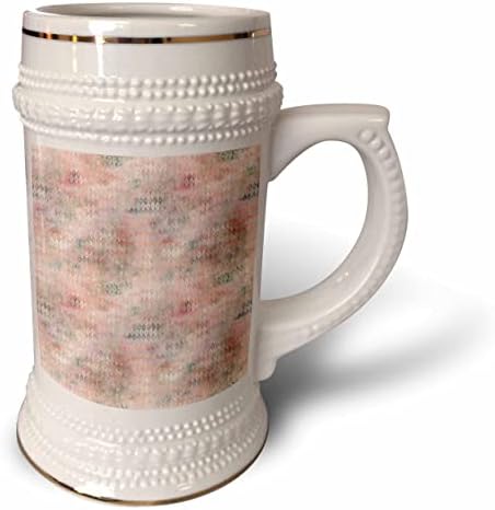 Триизмерно абстрактно винтажное изображение с форма на диамант, розово, бежевое. - чаша за стейна на 22 унция (stn_355754_1)