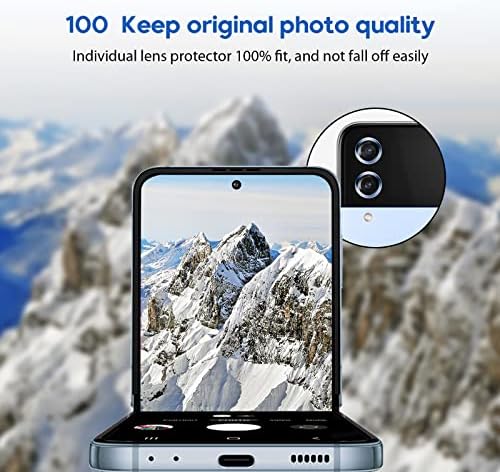 Jeluse [Комплект 2X2] е Предназначена за защита на обектива на камерата на Samsung Galaxy Z Flip 4, Защитно