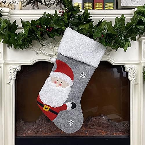 Ремесленная Част От Перли Коледни Чорапи Големи Коледни Чорапи Украшение на Дядо коледа, Снежен човек Отглеждане с