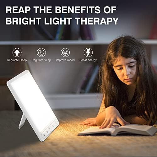 Светотерапевтическая Лампа без UV радиация 10000Lux Light Therapy, Лампа Слънчева светлина с 5 Нива на яркост,