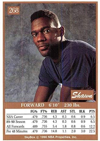 1990-91 Skybox Series 1 Баскетбол #268 Шон Кемп Радиоуправляеми начинаещ Сиатъл суперсоникс се Официалната търговска картичка NBA Properties