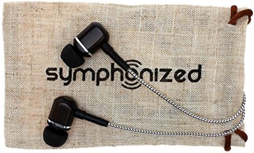 Жични слушалки Symphonized MTRX 2.0 Премиум клас- с Дървени слушалки в ушите с микрофон и контрол на звука,