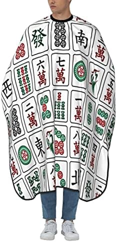 Наметало За Стригане от Полиестер 55x66 Инча Mahjong-Китай-Култура-Фризьорски Наметало За Хипстерского Салон С Регулируема закопчалка-бутон Аксесоари За Подстригване