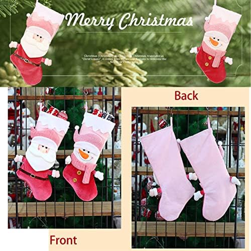 weilaike 20,5 Коледни Чорапи, Набор от 1 обект, Персонални Чорапи на Дядо Коледа Декорации за дома, Коледен подарък