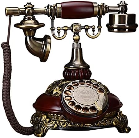 Телефон с превръщането циферблат Украса на Хола Американски Класически Настолен телефон Ретро-Стационарен Домашен