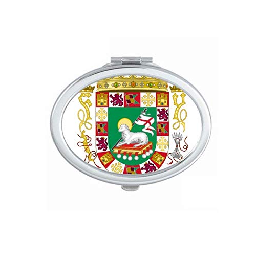 Огледало с Националната Емблема на Пуерто-Рико, Преносими Сгъваеми Очила За Грим Ръце, Двойни Странични Очила