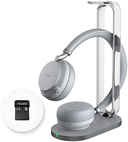 Bluetooth слушалка Yealink BH72 Безжична слушалка с микрофон, Сертифицирана от добрите отбори Zoom, Слушалки за офис, Стереофоничен