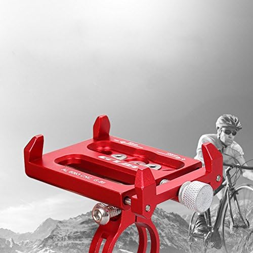 Стойка за телефон Abaodam Bike Алуминиева Универсална Регулируема Мобилна Поставка за Планински велосипеди (Червен)