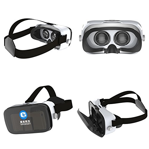 3D Очила,LOFS 3D Очила VR Очила 3D VR HD 8-Слойни Лещи С Нанопокрытием Слушалки виртуална реалност с Регулируем обектив и