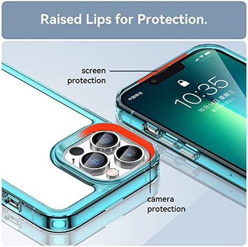 Чанта за мобилни телефони, Калъф Прозрачен Съвместим с iPhone 12 Pro, [Защита от военен клас] Тънък, здрав устойчив