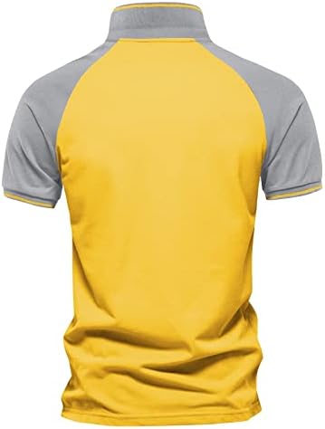 Тениски с къс ръкав Мъжки Fit Club Colorblock Майк На Копчета От Полиестер С V-образно деколте Оверсайз Летен