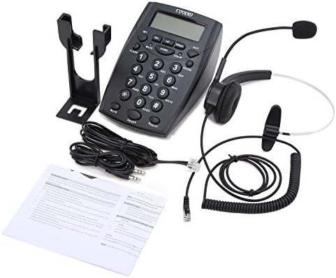 Панел набиране със слушалки, Кабелна телефона Coodio [Call Center] Телефон със слушалки и кабел за запис и клавиатура тонално набиране /Пренабиране - C888
