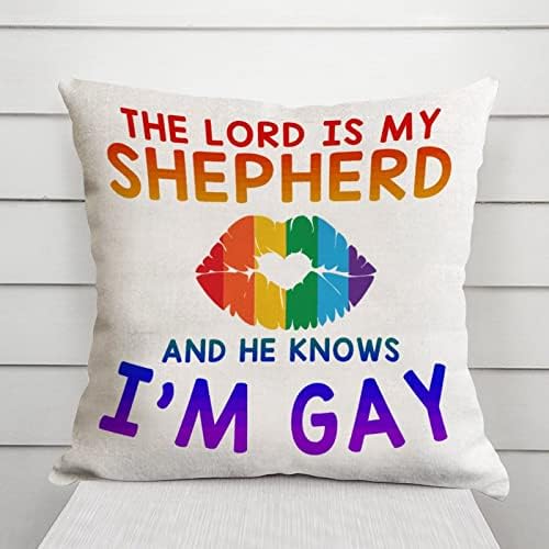 Калъфка Господ е Мой Пастир, и Той Знае, че аз съм гей Калъфка Равенство на Лесбийки, Гейове, ЛГБТК Калъфка В Селски стил
