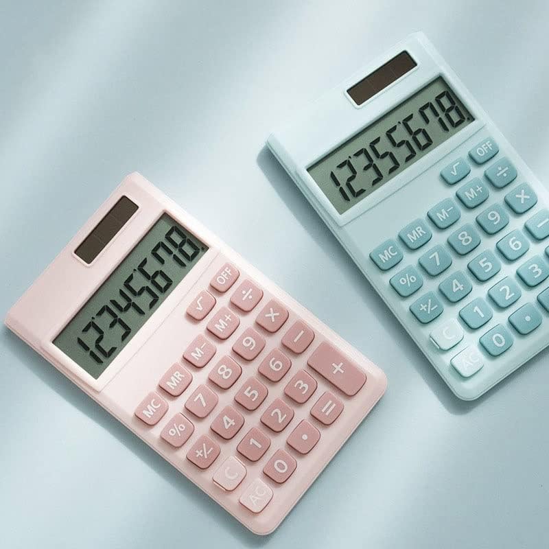 XWWDP Cartoony Мини-калкулатор Креативно цвят Карамел, Малък Преносим Калкулатор, модул за Обучение офис, калкулатор със силиконов бутон за Двойно захранване (Цвят: B разм