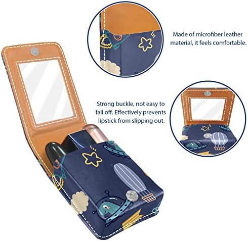 Косметичку ORYUEKAN, брилянтин, Брилянтин чанта с огледало преносим калъф за съхранение на червило с гланц за