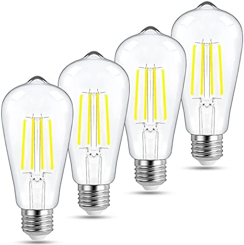 Реколта led крушка на Едисон BOOHENKA, 7 W, Еквивалент на 60 W, led Флуоресцентни лампи 5000 До Бели на цвят, 850
