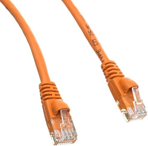 Свързващ кабел Cat5e Ethernet, Без довършителни / Формованный обувки, (3 Фута / 0,9 м), Orange (3 опаковки)