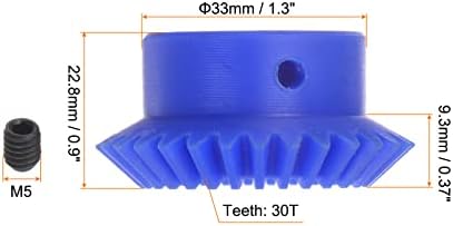 HARFINGTON 1,5 Модул от 30 на зъбите с вътрешен отвор 18 мм, Пластмасов конус е обратно с шпоночным пазом
