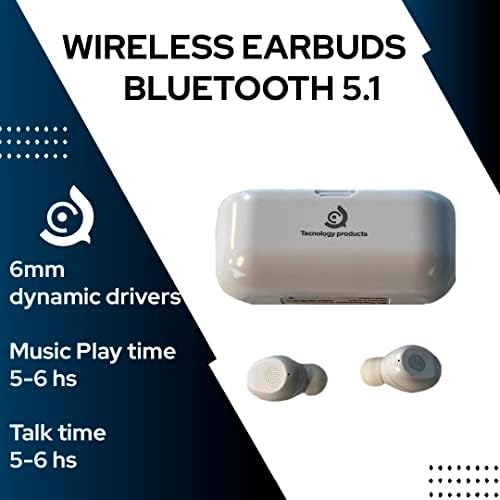 Безжични Bluetooth слушалки 5.1, Слушалки с вграден микрофон, калъф за безжичното зареждане с LCD дисплей капацитет