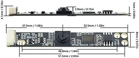 Такса за уеб-камера Entatial USB 2.0, камера модул MJPG YUY2 с фиксиран отчетливо изображение HBVCAM‑NB20231W