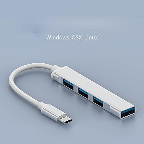NIZYH USB Hub Type-C До 4 USB HUB Удължител Тънък Мини Преносим 4-Портов USB 3.0 Хъб на КОМПЮТРИ и Компютърни Аксесоари