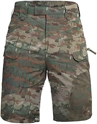 Тъкани къси панталони-карго WENKOMG1 за мъже, Однотонная Еластична, Работно Облекло, Мултифункционални Водоустойчиви