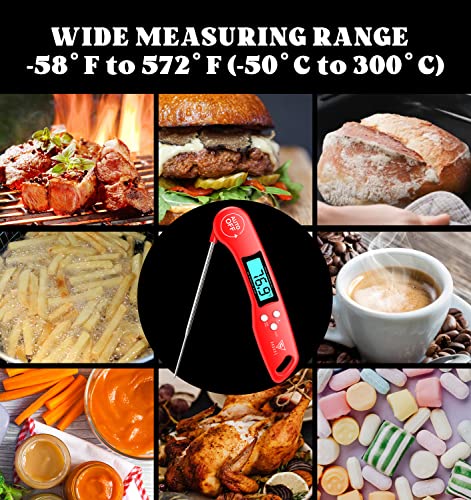 DOQAUS Дигитален Термометър за Месо, Храни Термометър с мигновено отчитане за готвене, Кухненски Термометър-Сонда с подсветка