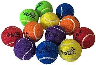 Тенис топки Midlee Mini 1,5 за кучета с пищалкой, Набор от 12 Едноцветни цветове