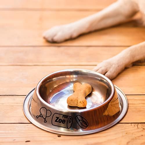Креативна Стикер с името на кучето по поръчка с изображения на хранене - Стикер на кучешка купа с Индивидуален