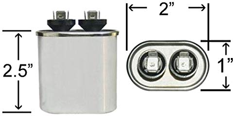 Овална кондензатор ClimaTek - подходящ за Времето на King # 43-25134-05 | 12,5 icf MFD 370/440 Волта променлив ток