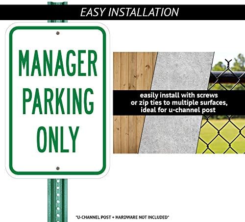 Паркинг само с разрешение | Паркинг знак от Обемни алуминий с размер 12 X 18 инча, Защитен От ръжда | Защитете вашия бизнес и община | Произведено в САЩ