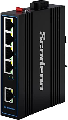 5-портов Gigabit Промишлен Ethernet switch Scodeno, Комутаторна способност 14 Gbit/с Неуправляван мрежов комутатор