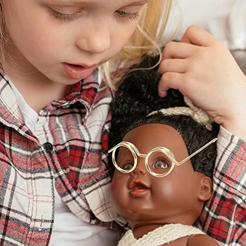 Cabilock 20pcs Мини-Кукла, Очила С Прозрачни Лещи Очила на Тъканта, Кукла Рокля Очила Мини Кукла Костюм и Аксесоари