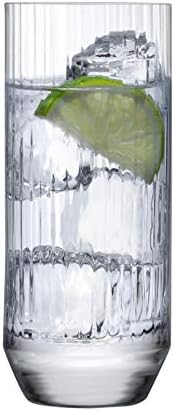Гол Glass Big Top Комплект от 4 чаши с високи топки, 10 унции Бессвинцового кристал (Комплект от 4) 64132-1100887