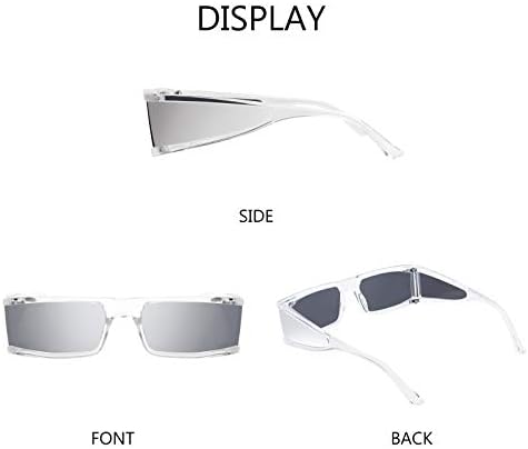 FEISEDY Стръмни Футуристични Правоъгълни Слънчеви Очила Кибер Мъже, Жени В Стил Пънк Cosplay Слънчеви Очила B2739