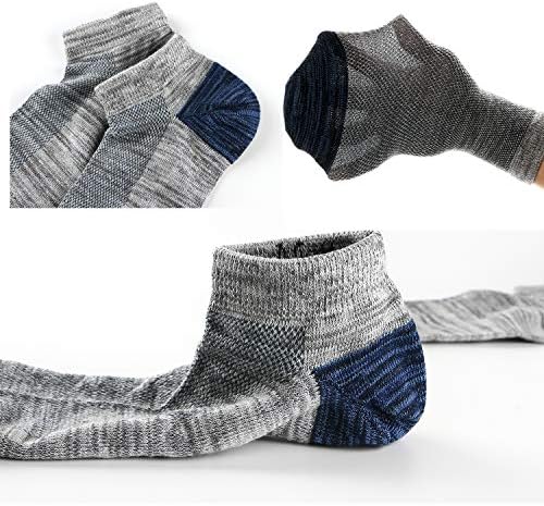 Mottee & Zconia/ Мъжки чорапи с ниско деколте и квалификация, нескользящие Мрежести чорапи с меки пръсти, 5 опаковки,