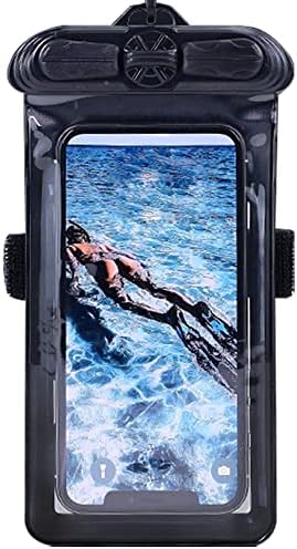 Калъф за телефон Vaxson Черно, Съвместим с водоустойчив калъф Elephone PX Mini Dry Bag [Без защитно фолио за екрана]