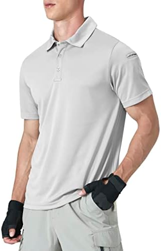 KPSUN Мъжки Ежедневни Ризи Поло С Къс ръкав, Лека Риза за Голф, бързо съхнещи Работни Ризи Тънък, Намаляване на