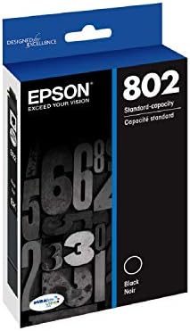 Цветен разход на тонер касета Epson T802 DURABrite Ultra -Ink стандартен капацитет черна касета T802 DURABrite Ultra -Ink стандартен капацитет (T802120-S) за избраните принтери Workforce Pro